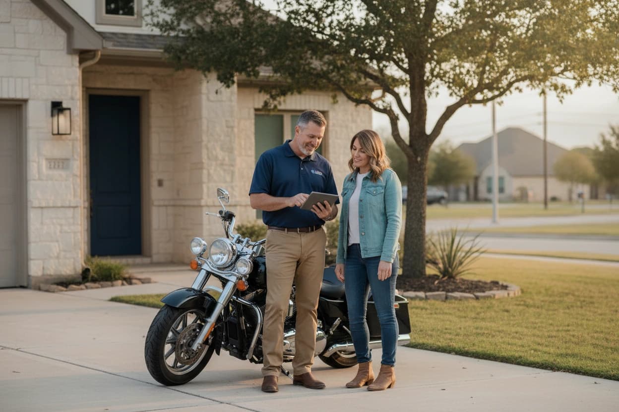Cómo funciona — Seguro de Motocicleta orientación para Round Rock y Austin, Texas